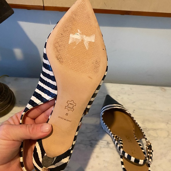 Tory Burch Penelope Cap Toe Slingback Pump Size 8 EUC - Picture 6 of 6